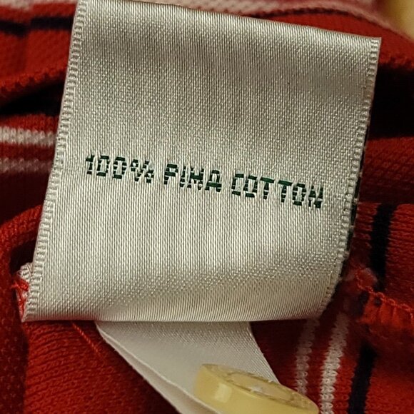 Masters Collection Mens XL Shirt Golf Performance‎ Red White Stripe Polo Augusta - Picture 10 of 15